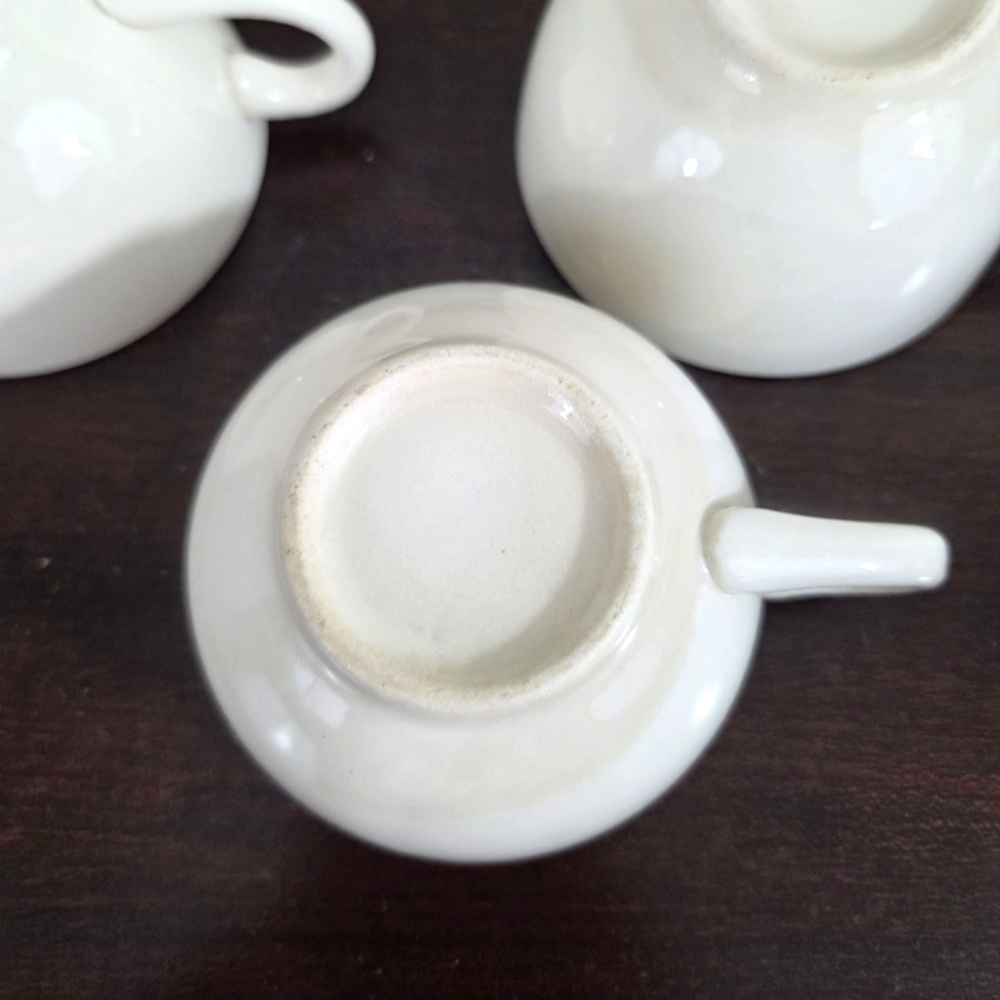 Homer Laughlin Vintage Golden Wheat Tea Cup & Saucer 22K Gold Trim 3 Sets Used - Picture 9 of 11